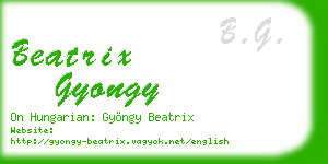 beatrix gyongy business card