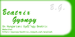 beatrix gyongy business card